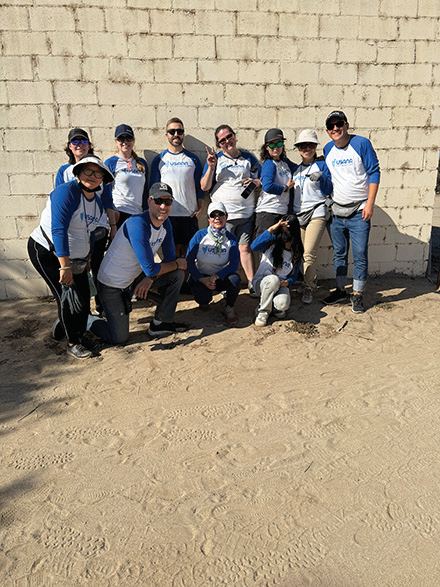 USANA volunteers and a family in Baja California
