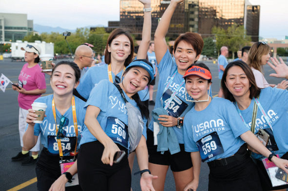 Fun Run participants celebrate