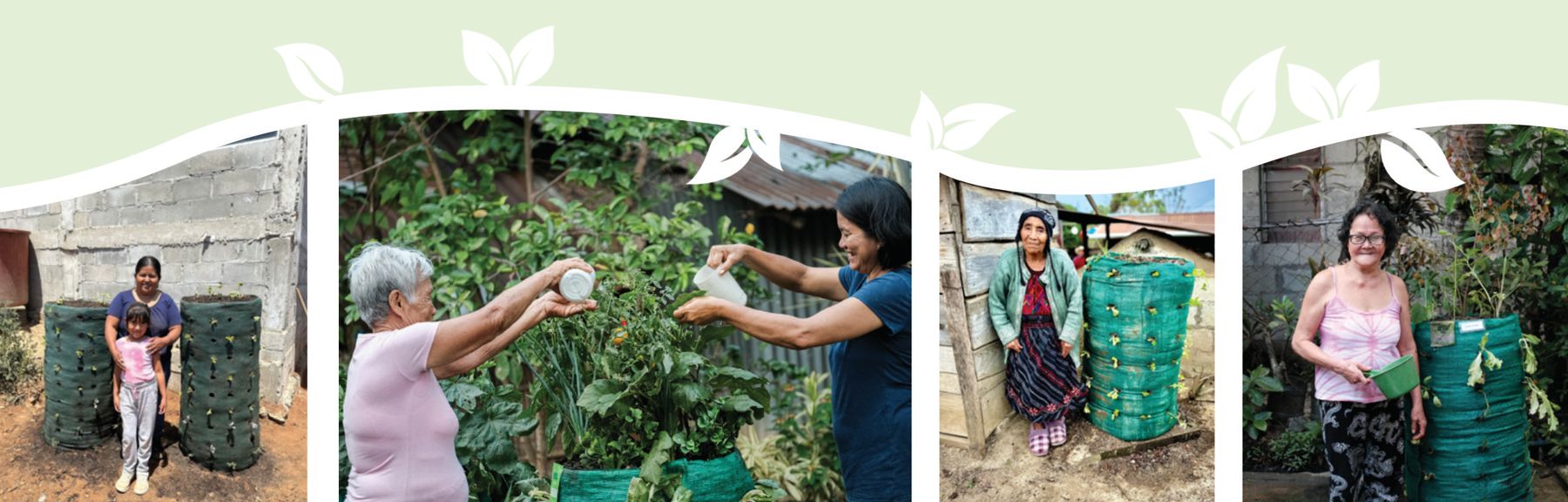 Families and volunteers with their Garden Towers