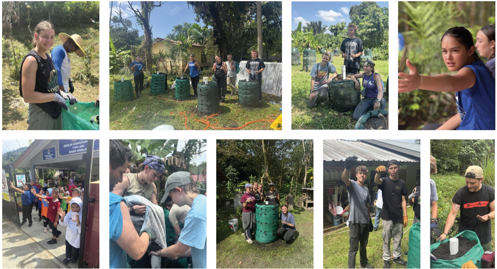 HXP youth volunteers building Garden Towers in Malaysia