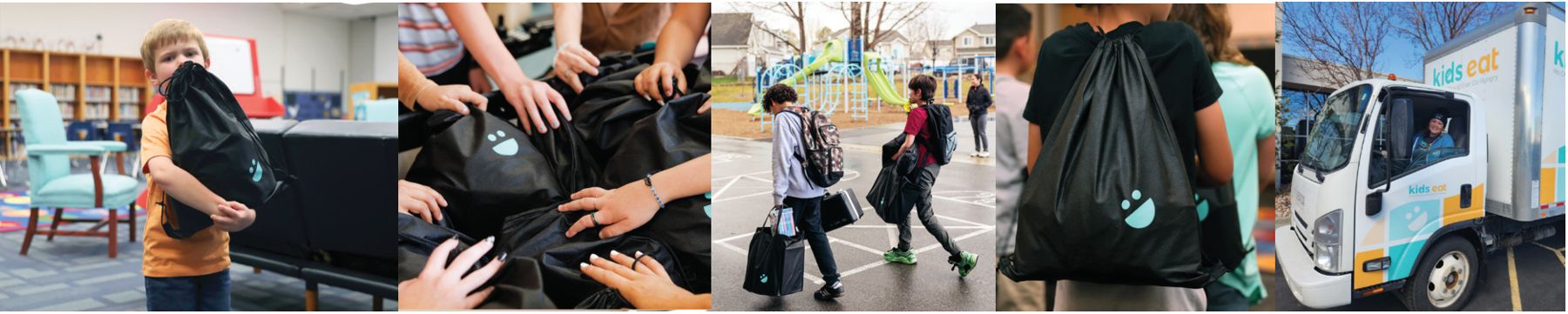 USANA Kids Eat backpacks, volunteers, and the delivery truck
