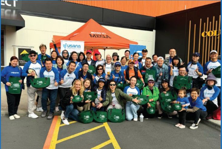 USANA volunteers with Garden Towers in New Zealand