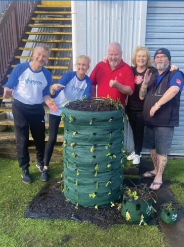 A full Garden Tower with The Salvation Army