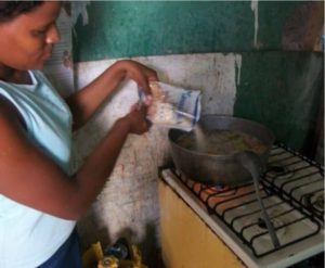 Tomasina preparing rice casserole